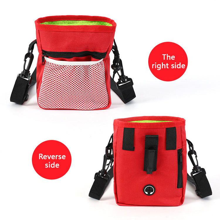 Dog Treat Pouch, Dog Training Treat Pouch For Pet, Dog Treat Pouch For Training Small To Large Dogs, Dog Treat Bag With Waist Belt Shoulder Strap Poop Bag Dispenser