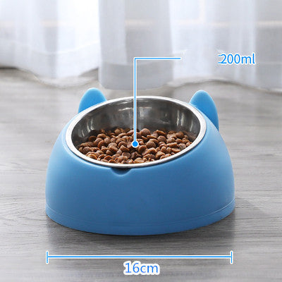 Stainless Steel Cat Bowl Dog Bowl Double Bowl