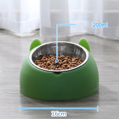 Stainless Steel Cat Bowl Dog Bowl Double Bowl